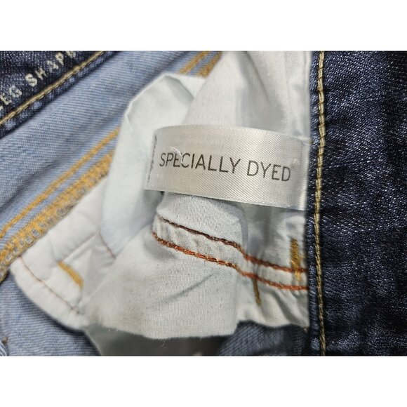 Eddie Bauer Jeans Womens 8 Curvy Trouser Denim Pants Wide Leg Specially Dyed - Picture 8 of 15